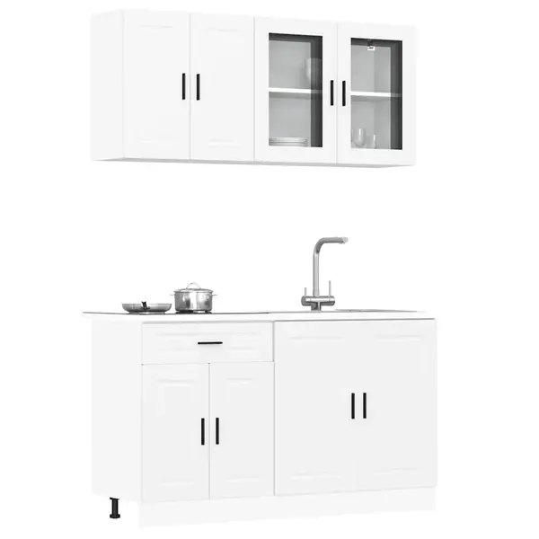 Gossi set dulap de bucatarie din 4 piese „kalmar” lemn prelucrat alb