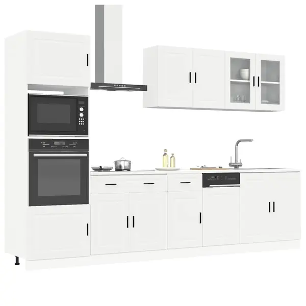 Gossi set dulap de bucatarie din 7 piese „kalmar” lemn prelucrat alb