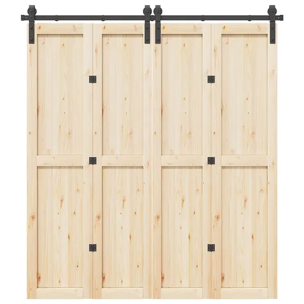 Gossi set feronerie pentru usi glisante, negru, 200 cm, otel