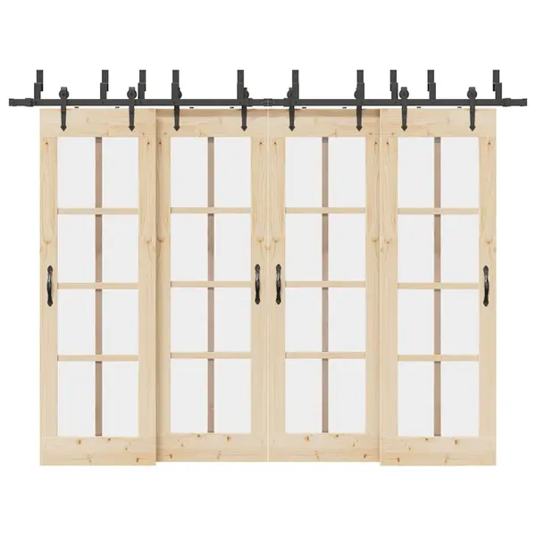 Gossi set feronerie pentru usi glisante, negru, 305 cm, otel