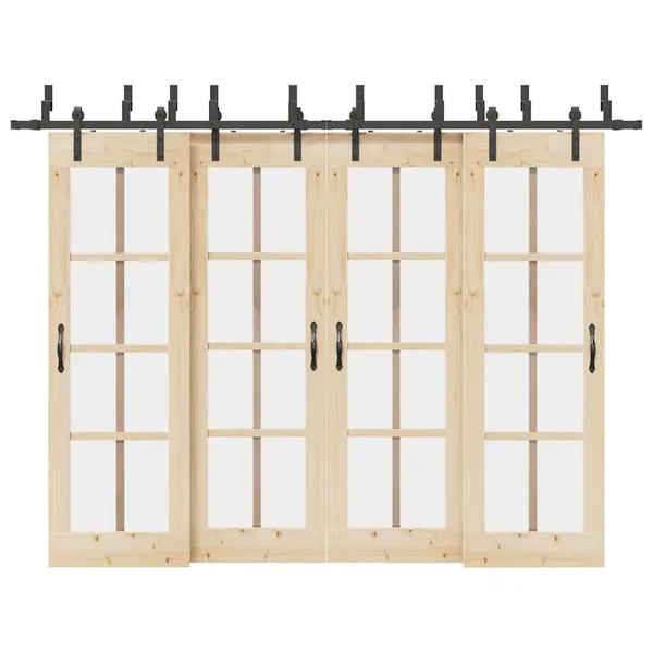 Gossi set feronerie pentru usi glisante, negru, 305 cm, otel