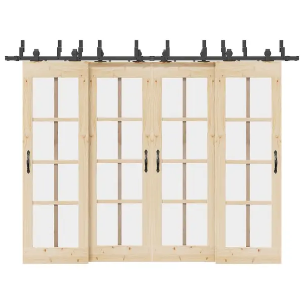 Gossi set feronerie pentru usi glisante, negru, 305 cm, otel
