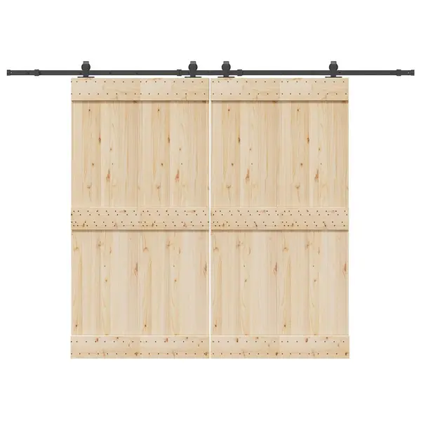 Gossi set feronerie pentru usi glisante, negru, 305 cm, otel