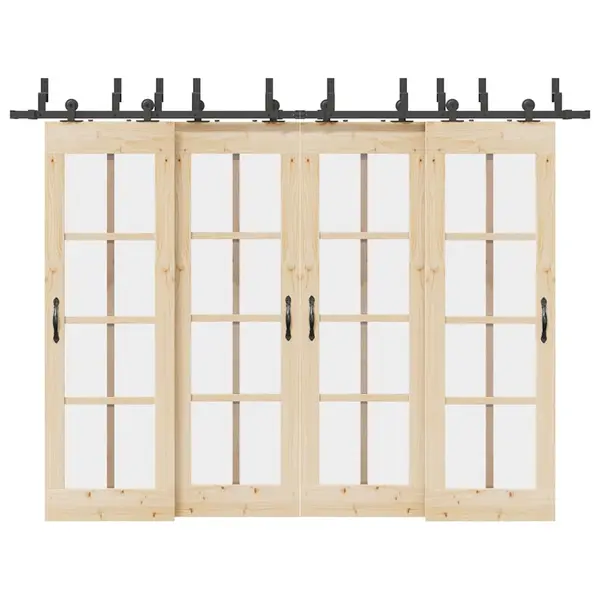 Gossi set feronerie pentru usi glisante, negru, 305 cm, otel