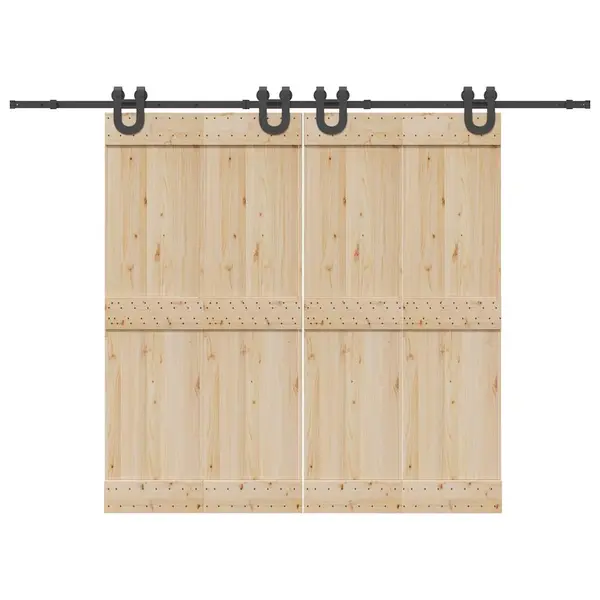 Gossi set feronerie pentru usi glisante, negru, 366 cm, otel