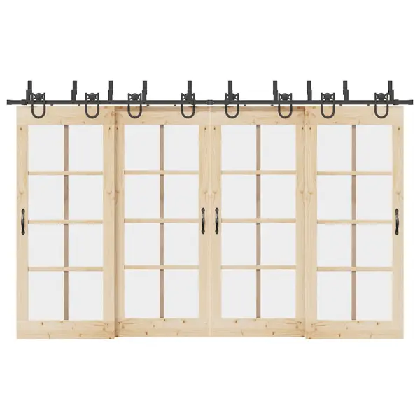 Gossi set feronerie pentru usi glisante, negru, 366 cm, otel