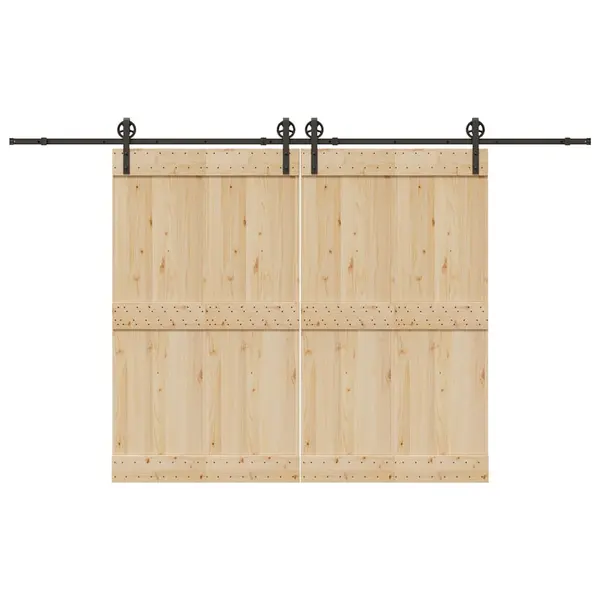Gossi set feronerie pentru usi glisante, negru, 366 cm, otel