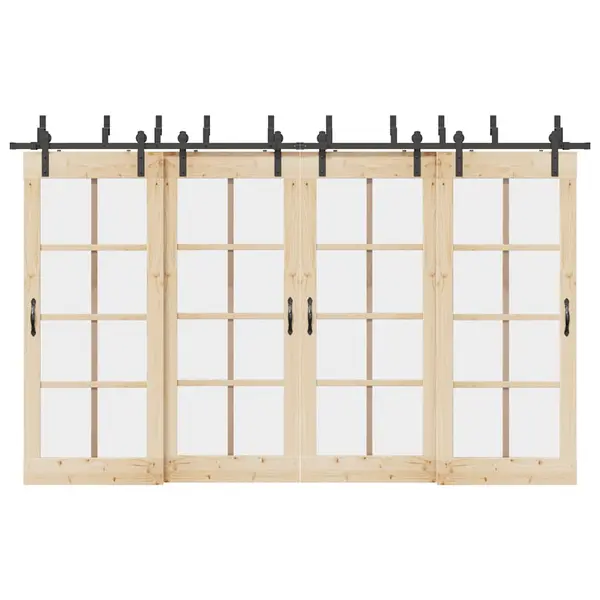 Gossi set feronerie pentru usi glisante, negru, 366 cm, otel