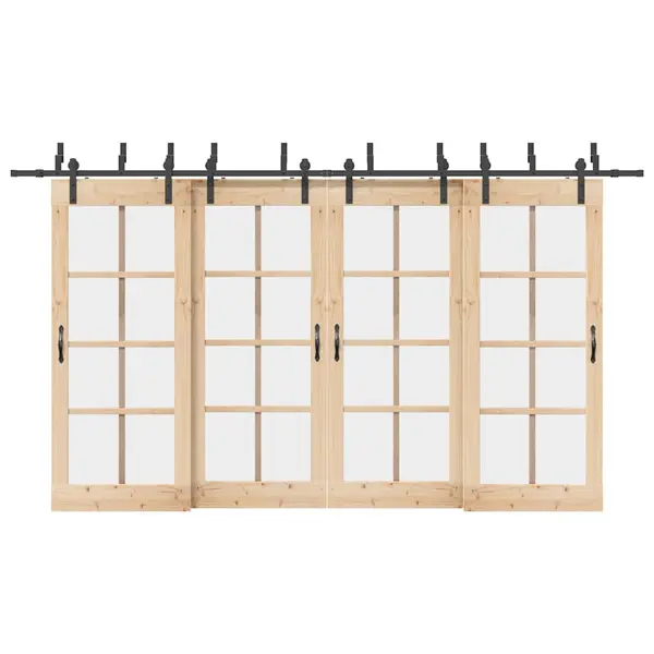 Gossi set feronerie pentru usi glisante, negru, 400 cm, otel