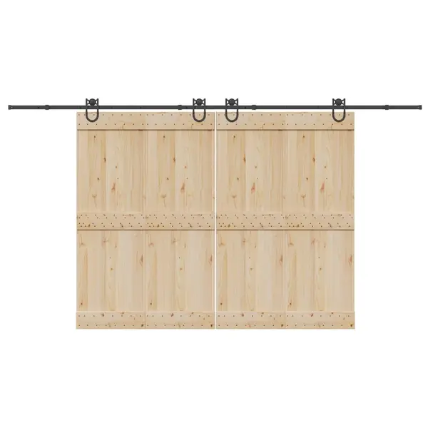 Gossi set feronerie pentru usi glisante, negru, 400 cm, otel