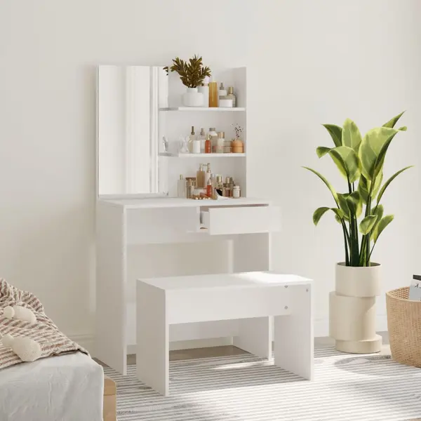 Gossi set masuta de toaleta, alb, 74,5x40x141 cm