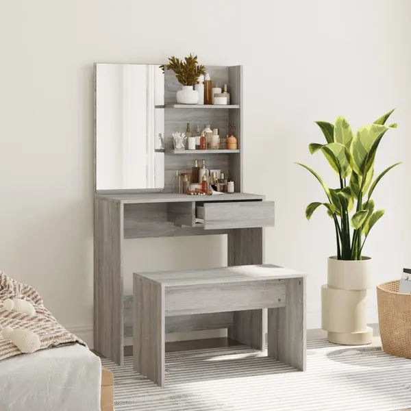 Gossi set masuta de toaleta, gri sonoma, 74,5x40x141 cm