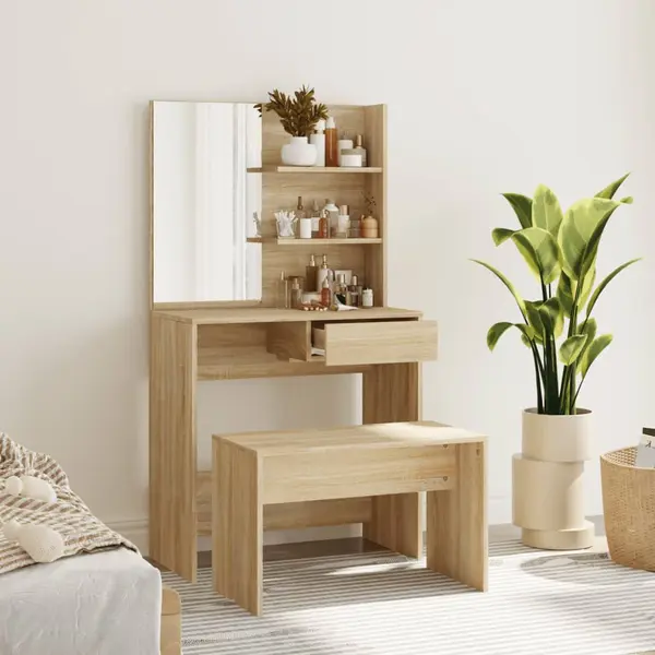 Gossi set masuta de toaleta, stejar sonoma, 74,5x40x141 cm