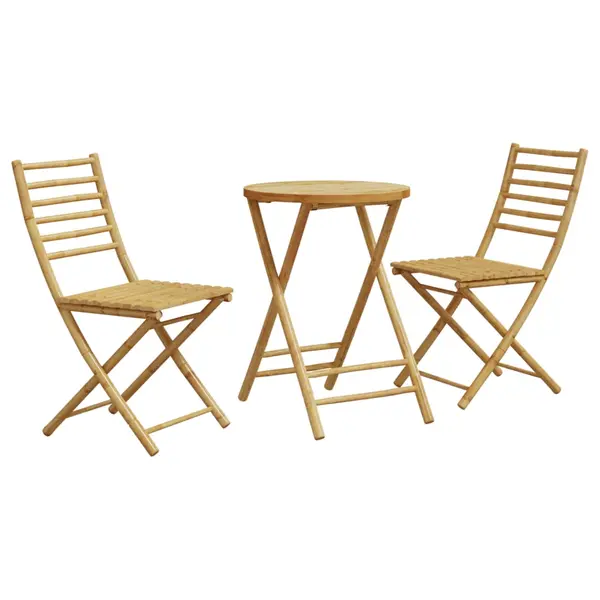 Gossi set mobilier bistro, 3 piese, bambus