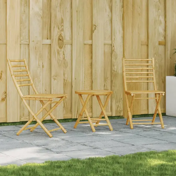 Gossi set mobilier bistro, 3 piese, bambus