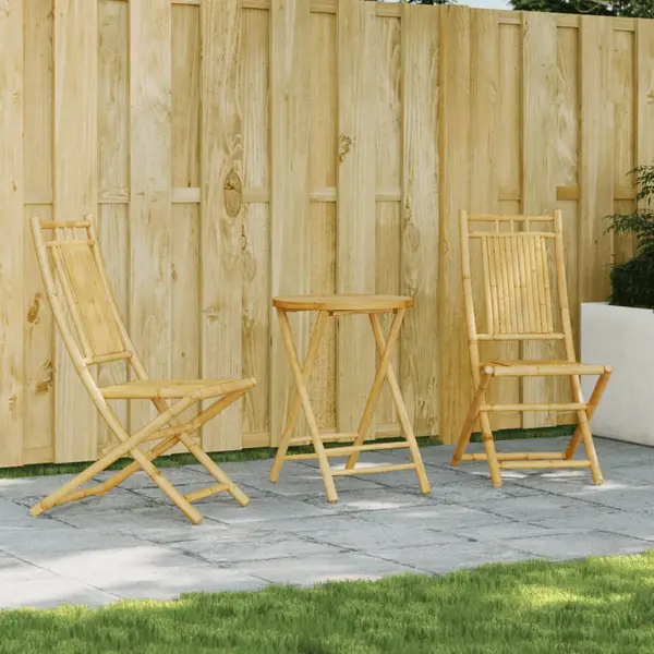 Gossi set mobilier bistro, 3 piese, bambus
