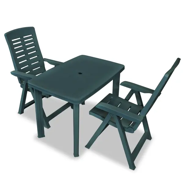 Gossi set mobilier bistro, 3 piese, verde, plastic