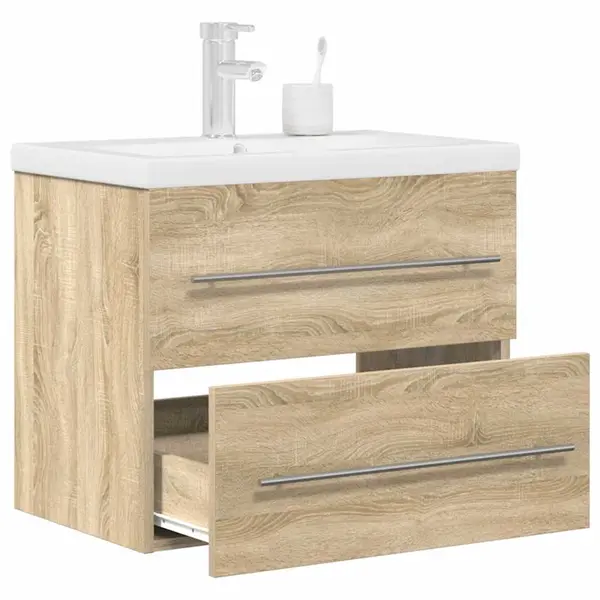Gossi set mobilier de baie, 2 piese, stejar sonoma, lemn prelucrat