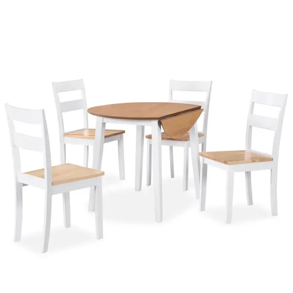 Gossi set mobilier de bucatarie, 5 piese, mdf si lemn de hevea, alb
