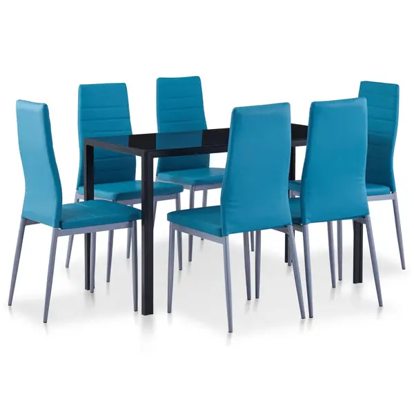 Gossi set mobilier de bucatarie, 7 piese, albastru
