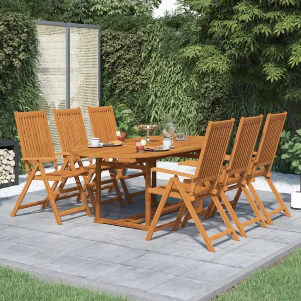 Gossi set mobilier de exterior, 7 piese, lemn masiv de acacia