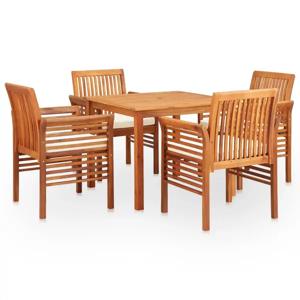Gossi set mobilier de exterior cu perne 5 piese lemn masiv de acacia
