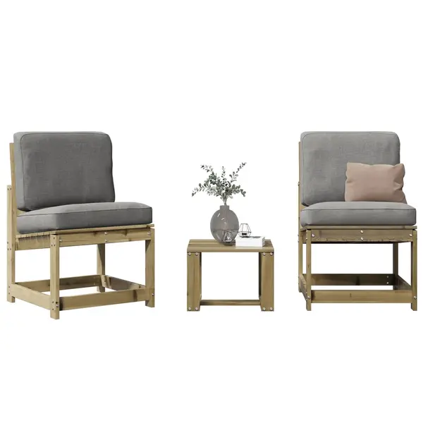Gossi set mobilier de gradina, 3 piese, lemn de pin impregnat