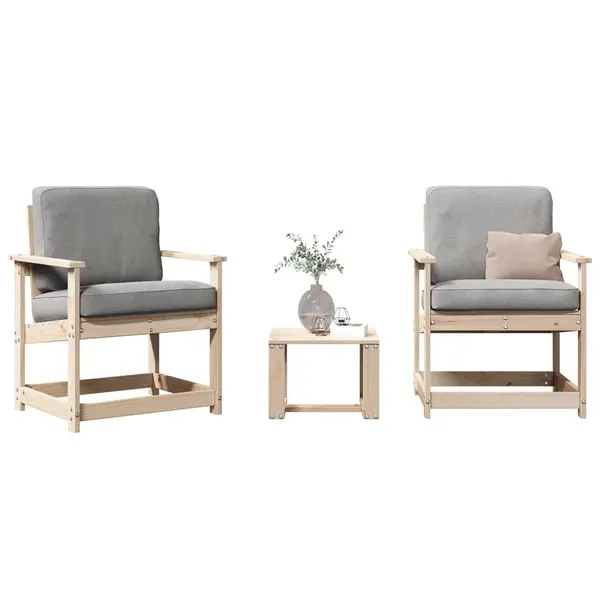 Gossi set mobilier de gradina, 3 piese, lemn masiv de pin