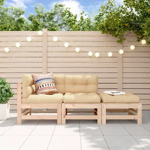 Gossi set mobilier de gradina, 3 piese, lemn masiv de pin