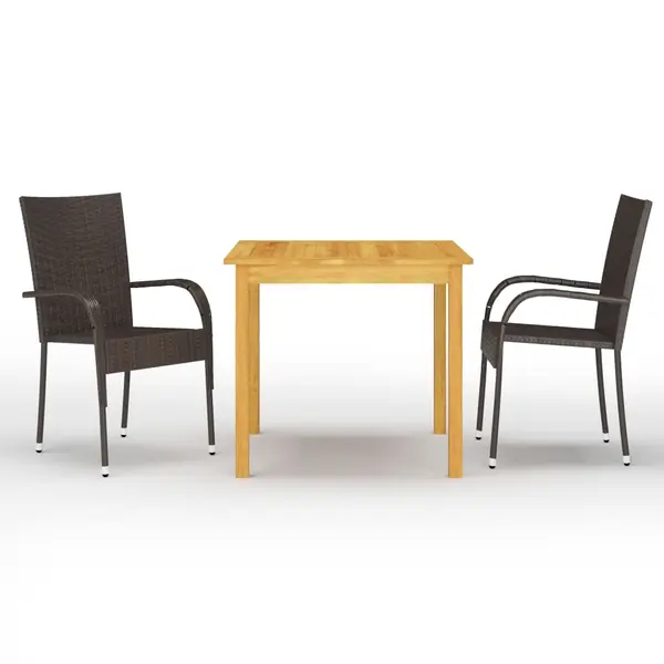 Gossi set mobilier de gradina, 3 piese, maro