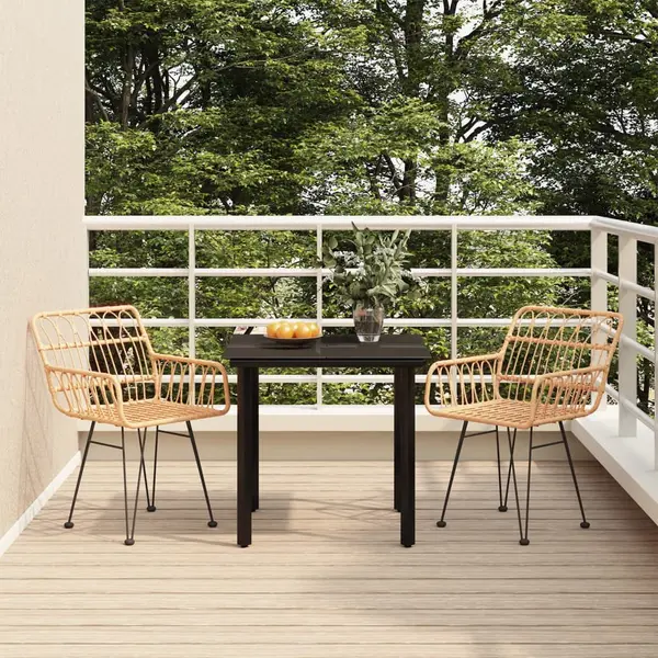 Gossi set mobilier de gradina, 3 piese, poliratan