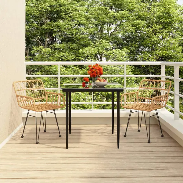Gossi set mobilier de gradina, 3 piese, poliratan