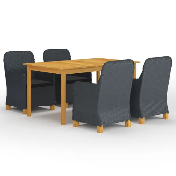 Gossi set mobilier de gradina, 5 piese, gri inchis
