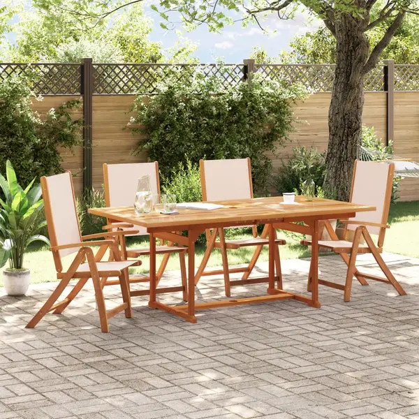 Gossi set mobilier de gradina, 5 piese, lemn masiv acacia/textilena