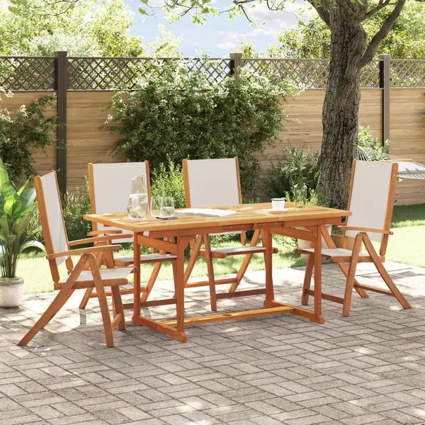 Gossi set mobilier de gradina, 5 piese, lemn masiv acacia/textilena
