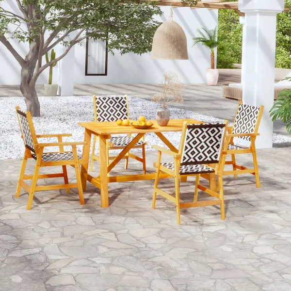 Gossi set mobilier de gradina, 5 piese, lemn masiv de acacia
