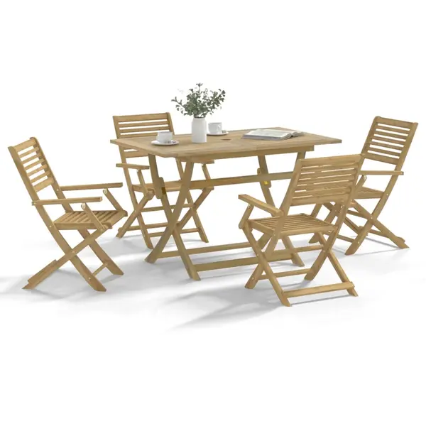 Gossi set mobilier de gradina, 5 piese, lemn masiv de acacia