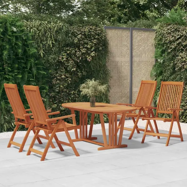 Gossi set mobilier de gradina, 5 piese, lemn masiv de eucalipt