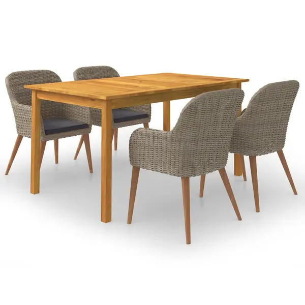 Gossi set mobilier de gradina, 5 piese, maro