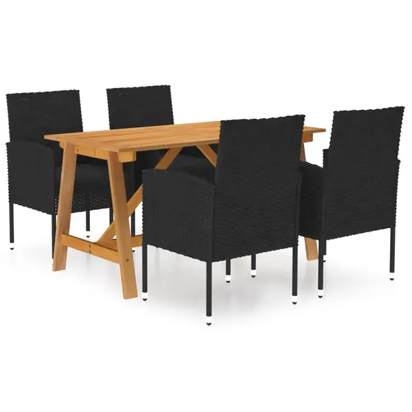 Gossi set mobilier de gradina, 5 piese, negru