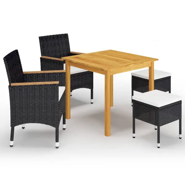 Gossi set mobilier de gradina, 5 piese, negru