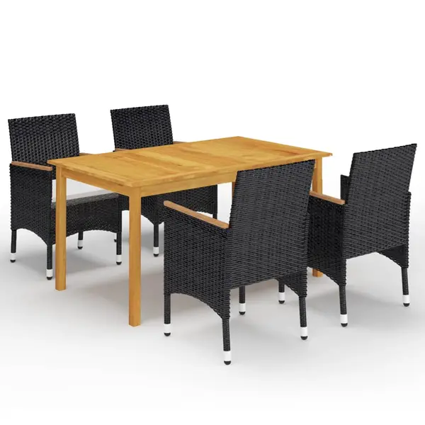 Gossi set mobilier de gradina, 5 piese, negru