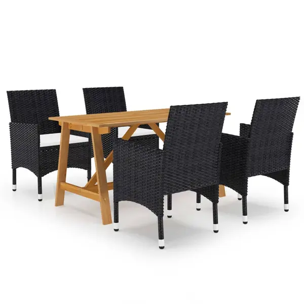 Gossi set mobilier de gradina, 5 piese, negru