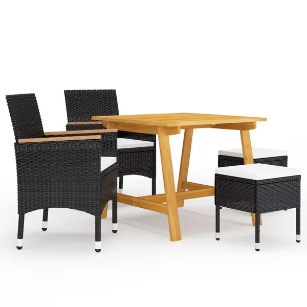 Gossi set mobilier de gradina, 5 piese, negru
