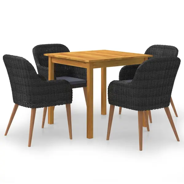 Gossi set mobilier de gradina, 5 piese, negru