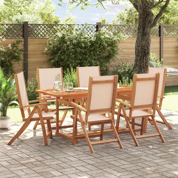 Gossi set mobilier de gradina, 7 piese, lemn masiv acacia/textilena