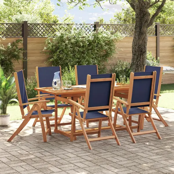 Gossi set mobilier de gradina, 7 piese, lemn masiv acacia/textilena
