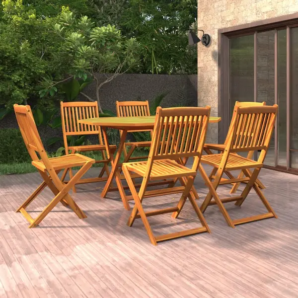Gossi set mobilier de gradina, 7 piese, lemn masiv de acacia