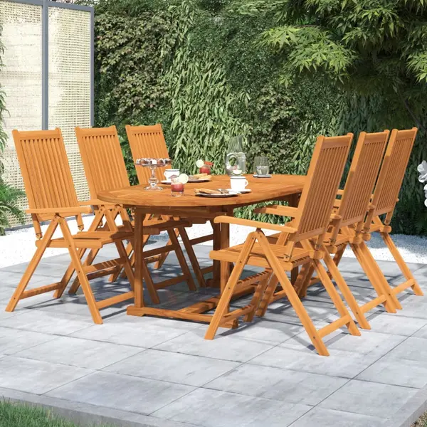 Gossi set mobilier de gradina, 7 piese, lemn masiv de acacia