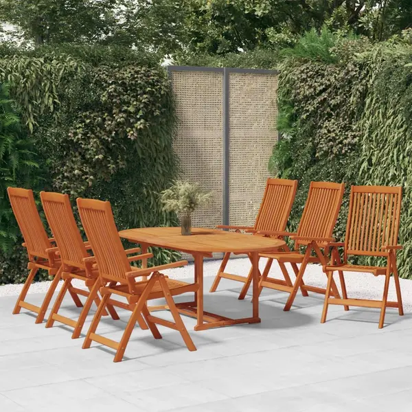 Gossi set mobilier de gradina, 7 piese, lemn masiv de eucalipt